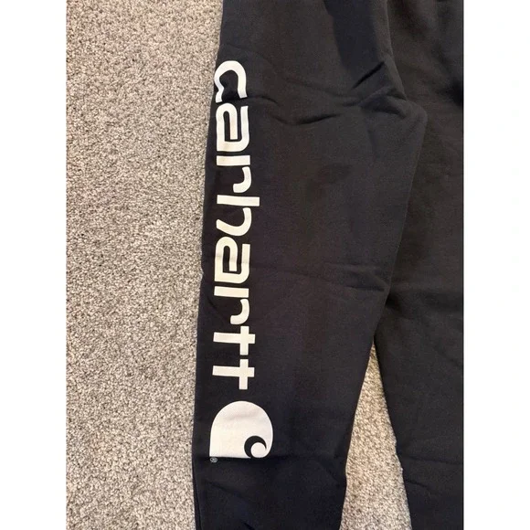 Carhartt Sweatpants Joggers Youth Size M/M (10-12) Black Logo Graphic - Picture 8 of 9